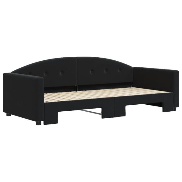 vidaXL Divano Letto con Letto Estraibile Nero 90x200 cm in Velluto