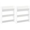 vidaXL Scarpiere a Muro 2pz Bianche 80x18x90 cm in Legno Multistrato