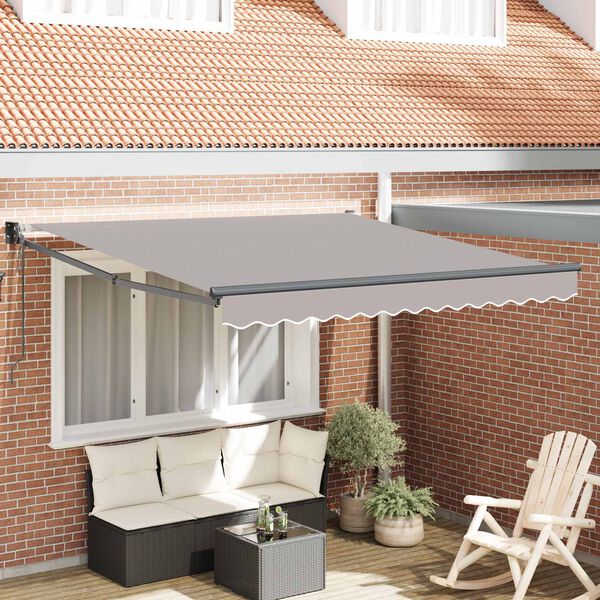 vidaXL Tenda da Sole Grigio chiaro 300 x 250 x 165 cm Poliestere