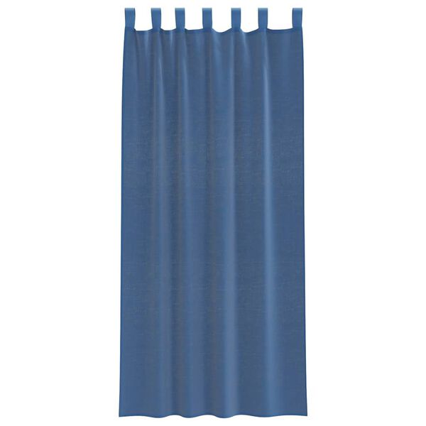 vidaXL Tende in Voile con Passanti 2 pz Blu Reale 140x245 cm