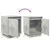 vidaXL Armadio da Notte 2 pcs Grigio cemento 39 x 34,5 x 50 cm