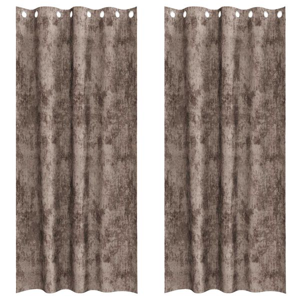 vidaXL Tende in Velluto 2 pcs Cappuccino 245 x 140 cm Velluto