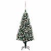 vidaXL Albero di Natale Artificiale con LED e Set di Palline e Pigne 180 cm