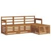 vidaXL Set di divani da esterno 4 pz Naturale