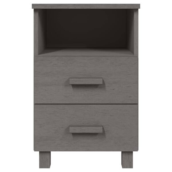 vidaXL Comodini HAMAR 2 pz Grigio Chiaro 40x35x62 cm Legno di Pino