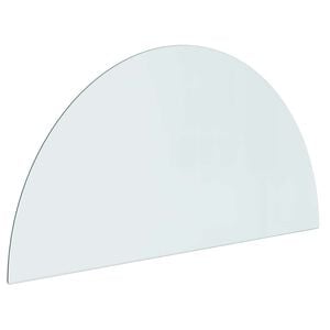 vidaXL Piastra in vetro per camino Trasparente 1000 x 500 mm Vetro
