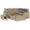 vidaXL Set Divano da Giardino 8 pz Beige polyrattan