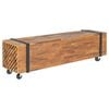 vidaXL Mobile Porta TV 110x30x32,5 cm in Legno Massello di Teak