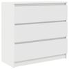 vidaXL Credenza Bianca 80x35x76 cm in Legno Multistrato