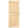 vidaXL Porta Scorrevole con Set Hardware 85x210 cm Legno Massello Pino