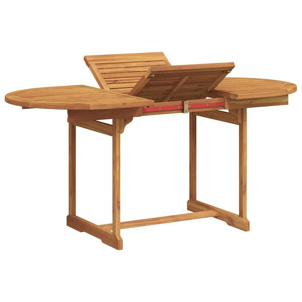 vidaXL Set Pranzo da Giardino 5pz Legno Massello di Acacia e Textilene