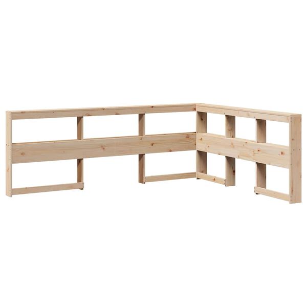 vidaXL Testiera Libreria a L 160 cm in Legno Massello di Pino