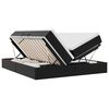 vidaXL Letto con contenitore e materasso Nero 200 x 200 cm