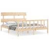 vidaXL Giroletto con Testiera King Size in Legno Massello