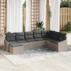vidaXL Set Divano da Giardino 8 pcs Grigio chiaro polyrattan