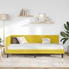 vidaXL Cornice del letto ad angolo Giallo 90 cm x 200 cm Velluto