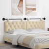vidaXL Testata appesa Montaggio a parete Crema 190 x 55 x 7 cm Tessuto