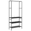 vidaXL Stendibiancheria Rovere Nero 77 x 30 x 171 cm