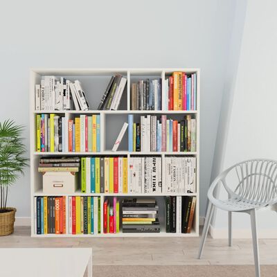 vidaXL Libreria/Divisorio Bianco 110x24x110 cm in Legno Multistrato