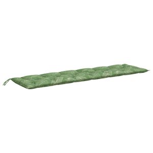 vidaXL Cuscino Panca da Giardino Motivo a Foglie 200x50x7 cm Tessuto