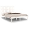 vidaXL Giroletto senza Materasso Bianco 120x200 cm Legno Massello Pino