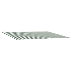 vidaXL Telo di ricambio per tenda da sole Verde e Bianco 400 &times; 350 cm