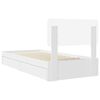 vidaXL Letto con Contenitore Bianco 90 x 200 cm Legno multistrato