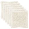 vidaXL Cuscino con cuscino HEERLEN 6 pz Bianco Fleece PV