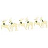 vidaXL Renne LED 6 pz Oro 45 x 19 x 65 cm Tessuto