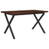 vidaXL Tavolo da pranzo con bordo vivo 140 x 80 x 75 cm Marrone Scuro