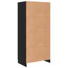 vidaXL Guardaroba Rovere Nero 82,5 x 51,5 x 180 cm Legno multistrato