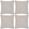 Set 4 Federe in cotone beige 40 x 40 cm