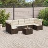 vidaXL Set Divani da Giardino 8 pz con Cuscini Marrone in Polyrattan