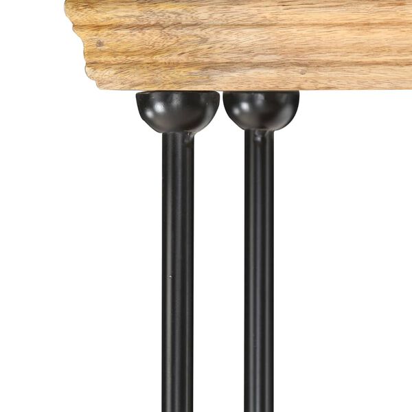 vidaXL Libreria a 5 Livelli 120x35x180cm in Massello di Mango e Acciaio