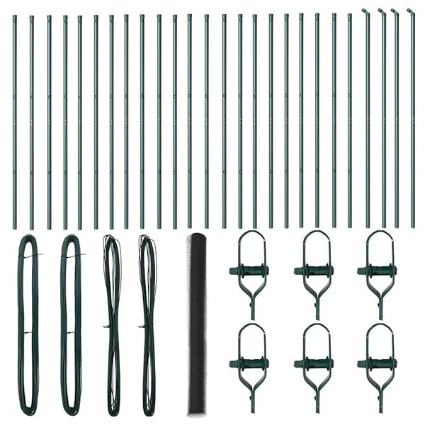 vidaXL Palo della recinzione Grigio 50 x 1,6 m (rete da 25 mm)
