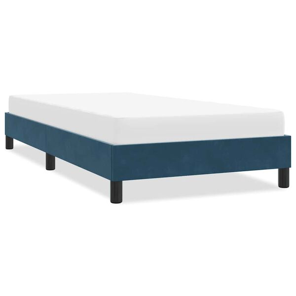 vidaXL Giroletto senza Materasso Blu Scuro 100x220 cm in Velluto