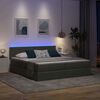 vidaXL Letto con testiera Grigio scuro 180 x 200 cm Tessuto