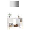 vidaXL Set Mobili da Bagno 2 pz Bianco Lucido in Legno Multistrato