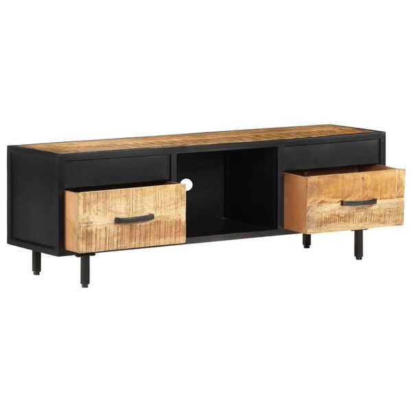 vidaXL Mobile Porta TV 120x30x40 cm in Legno di Mango Grezzo