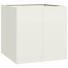 vidaXL Fioriera Bianca 80x80x80 cm in Acciaio