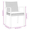 vidaXL Sedie Giardino con Cuscini 4pz Marroni 56,5x57x83 cm Polyrattan