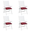 vidaXL Cuscini per Pallet 4 pz Rosso Vino 50x50x7 cm Tessuto Oxford