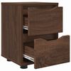 vidaXL Comodini con cassetto 2 pcs Rovere Marrone 30,5 x 30 x 43 cm