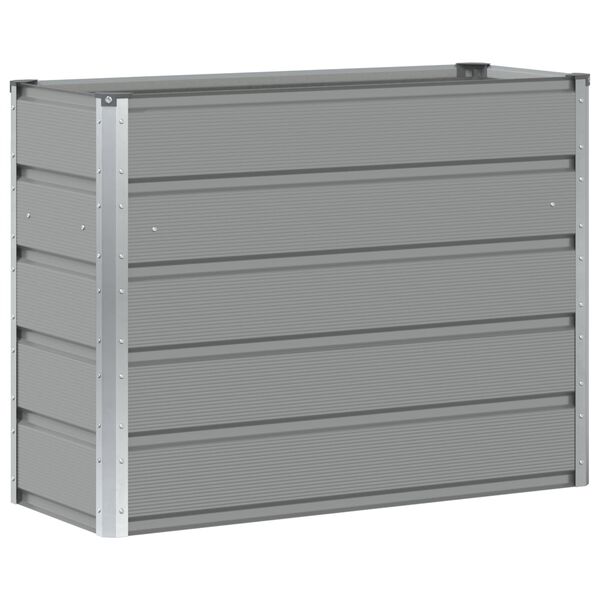 vidaXL Fioriera Grigio chiaro 100 x 40 x 75 cm Acciaio