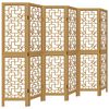 vidaXL Divisorio Ambienti 6 Pannelli Marrone Legno Massello Paulownia
