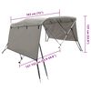 vidaXL Bimini di Prua con Pareti Laterali 3 Archi 183x(137-152)x137cm