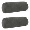 vidaXL Federa 2 pcs HEERLEN Grigio Scuro &Oslash; 15 x 40 cm Velluto