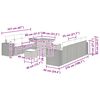vidaXL Set Divano da Giardino 10 pcs Beige polyrattan