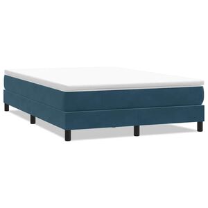 vidaXL Letto a Molle senza Materasso Blu Scuro 160x220 cm in Velluto