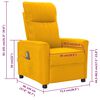 vidaXL Poltrona Massaggiante Gialla in Tessuto